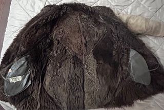 Cappotto montone vintage donna beige/marrone