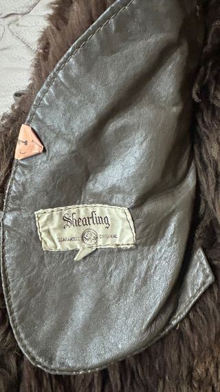 Cappotto montone vintage donna beige/marrone