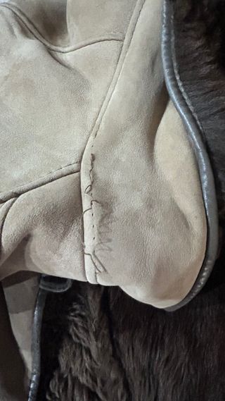 Cappotto montone vintage donna beige/marrone