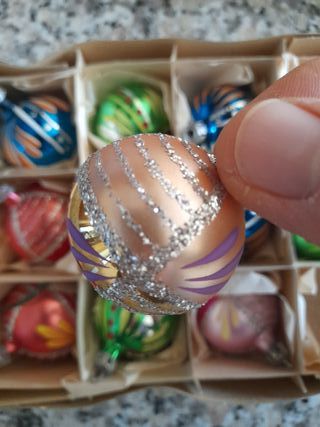 Palline Natale Vetro Soffiato Anni '60