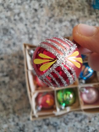 Palline Natale Vetro Soffiato Anni '60