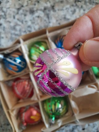 Palline Natale Vetro Soffiato Anni '60