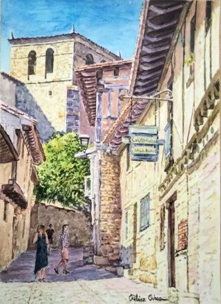 Pintura Acuarela Paisaje Urbano