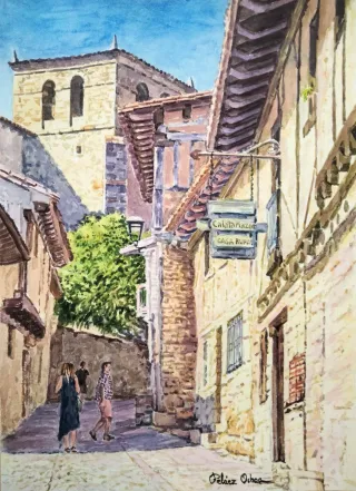 Pintura Acuarela Paisaje Urbano