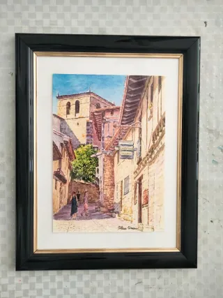 Pintura Acuarela Paisaje Urbano