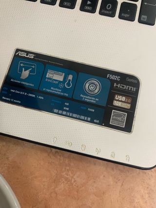 Portátil ASUS Blanco