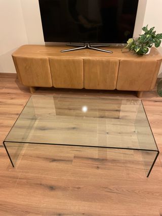 Mesa de centro cristal templado