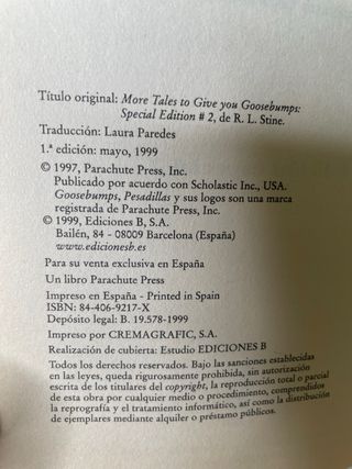 Libro Historias de pesadillas 2