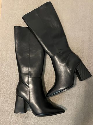 Botas altas Stradivarius negras