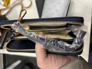 Portafoglio GRETHA effetto pitonato blu