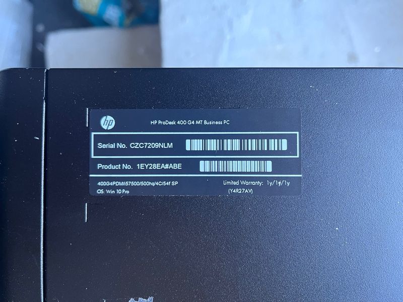PC Sobremesa HP ProDesk 400 G4 MT | i5-7500 | Prof