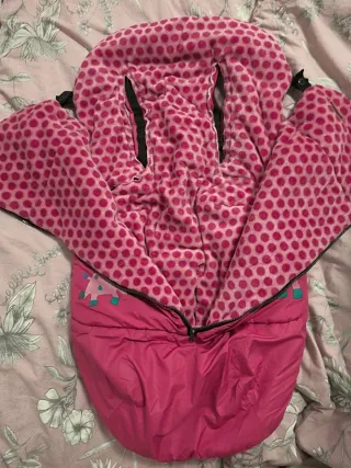 Saco Carrito Bebé Jirafas Rosa