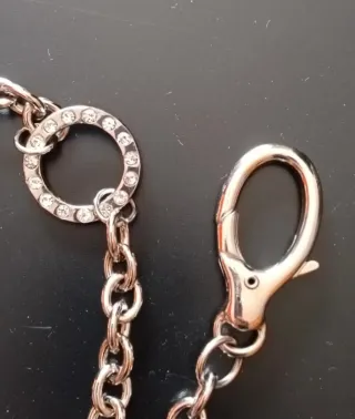 Cintura metallica con anelli cromati