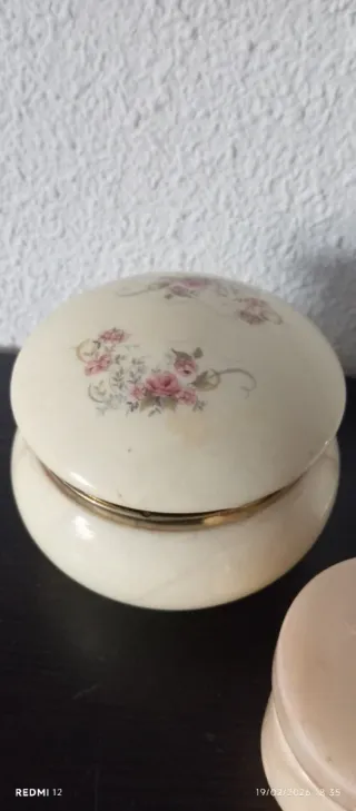 Juego de 3 joyeros de mármol