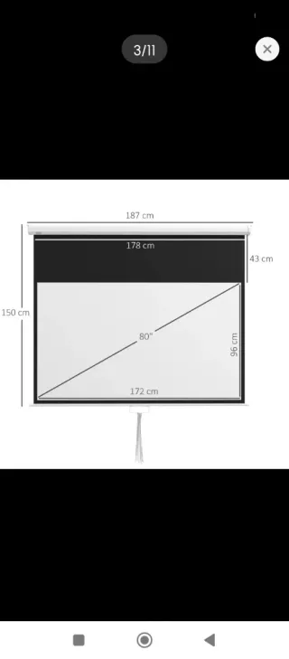 Pantalla Proyector Full HD 4K 16:9