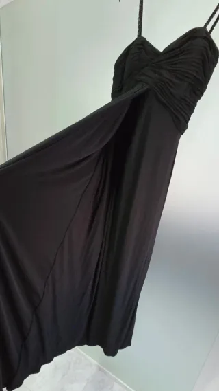 Vestido largo fiesta negro T40 El Corte Inglés