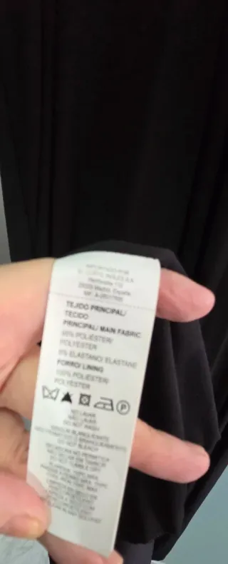 Vestido largo fiesta negro T40 El Corte Inglés