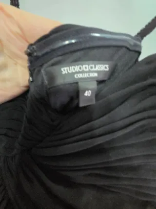 Vestido largo fiesta negro T40 El Corte Inglés