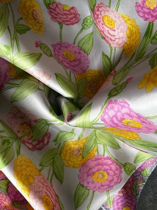 Ken Scott foulard vintage pura seta a fiori.