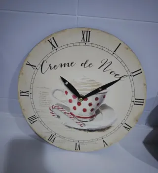 Reloj de Pared Creme de Noel