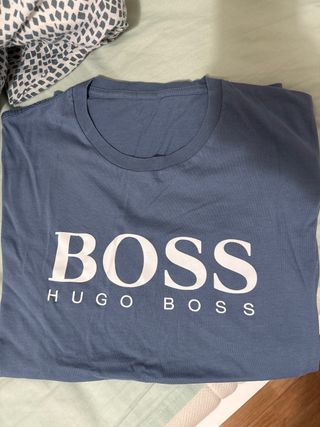 Camiseta BOSS Azul Talla S. Hombre y mujer