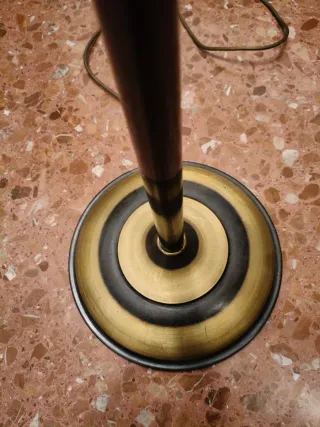 Lámpara de pie VINTAGE cristal y metal