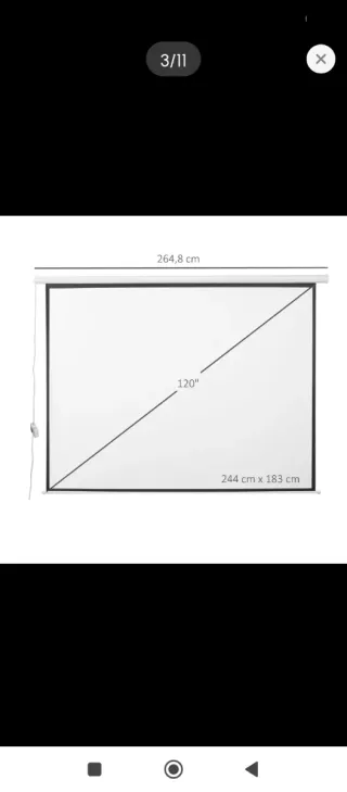 Pantalla de Proyección Blanca