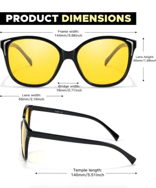 Gafas de sol amarillas para mujer