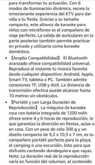 Altavoz Karaoke Portátil D8 Micrófono