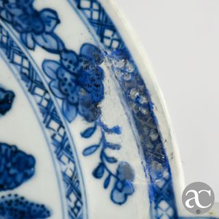 Prato Rechaud Porcelana China Qianlong