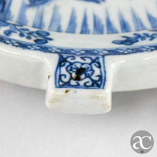 Prato Rechaud Porcelana China Qianlong