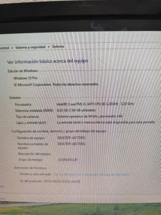 Ordenador sobremesa Negro Completo