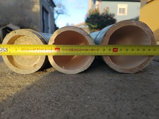 Cañas de bambú verdes 1m