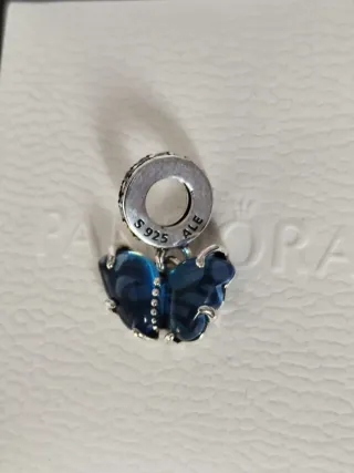Charm Colgante Cristal Mariposa Azul