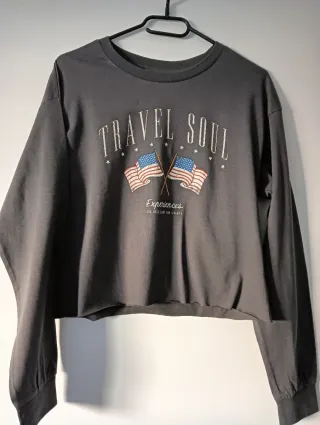 Camiseta gris Travel Soul de Mango