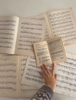 Set 5 manuali di chitarra d'epoca