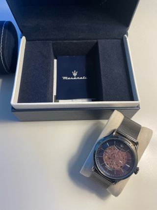 Reloj Maserati Epoca Malla Acero Azul