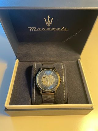 Reloj Maserati Epoca Malla Acero Azul