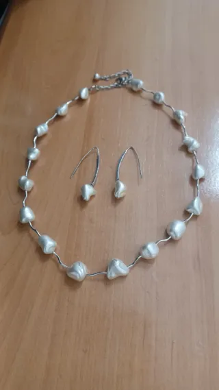 Conjunto collar y pendientes Orquidea Majorica