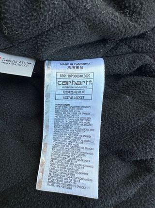 Casaco Carhartt Active Jacket Preto Tamanho L
