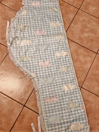 Protector Cuna Vintage Ositos Gingham