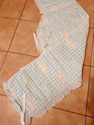 Protector Cuna Vintage Ositos Gingham