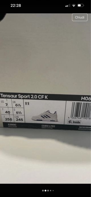 Adidas Scarpe Velcro Ragazzo Tg 40 Scarpe running