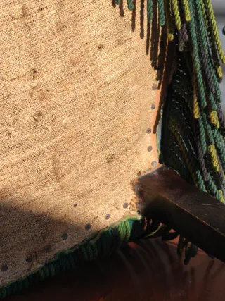 Silla noddy verde oliva antigua buen estado