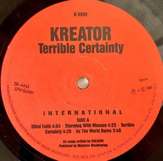 Kreator - Terrible Certainty LP