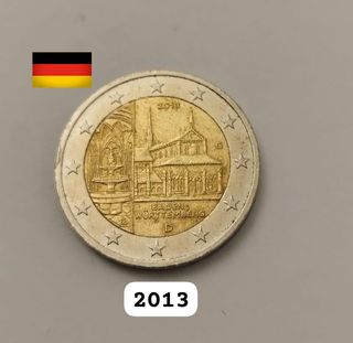 Lote 6 Monedas 2 Euros (FR, DE, BE, IE)