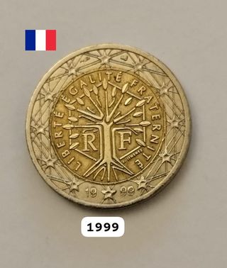 Lote 6 Monedas 2 Euros (FR, DE, BE, IE)