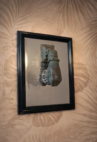 Aldaba antigua Victoriana Francesa s.XIX bronce