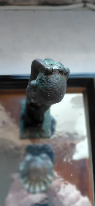 Aldaba antigua Victoriana Francesa s.XIX bronce