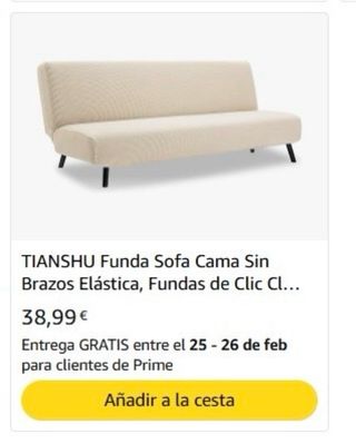 Funda para sofá cama beige